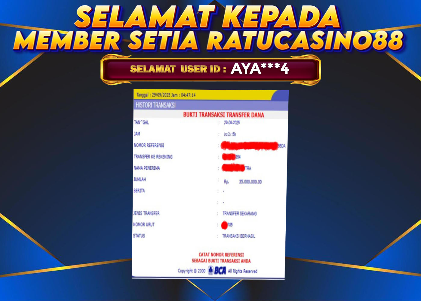 WITHDRAWAL MEMBER 73